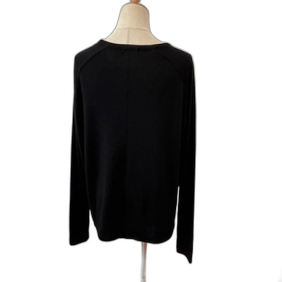 Rag & Bone Black Knit T-Shirt XS Long Sleeves - Picture 4 of 8